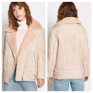 Joie Darnesha Shearling Moto Jacket